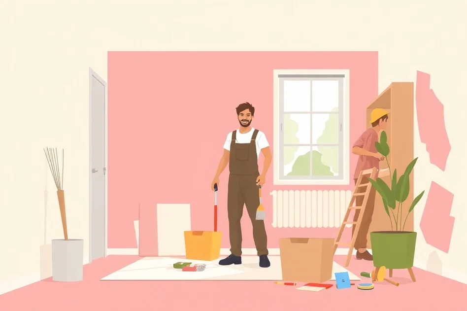 Intérieur rénové après travaux de peinture à Pélissanne